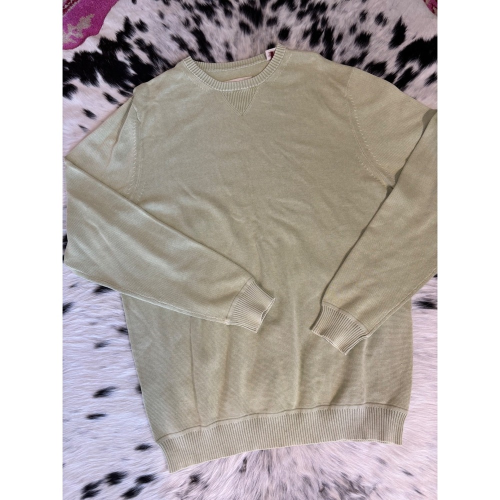 Tommy Bahama Mens XL TG Light Green Cotton V-Neck Sweater